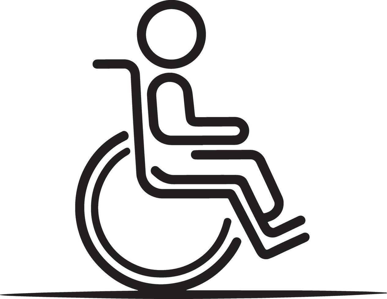 Disabled Person Icon Simple Wheelchair Symbol Accessibility Sign For Medical Needs vector