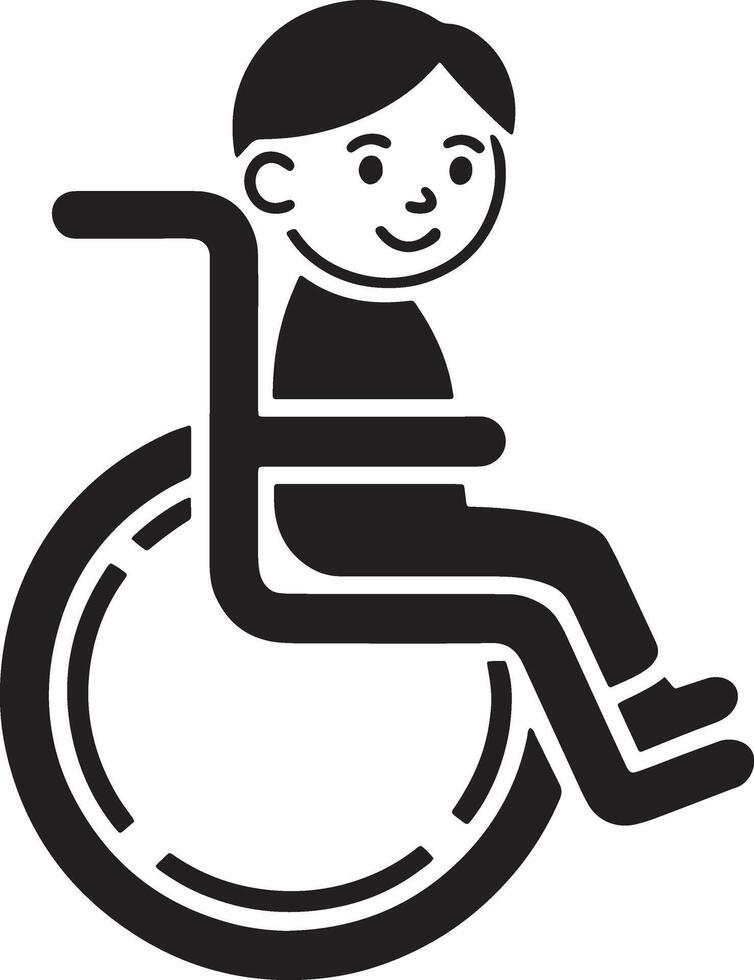 Wheelchair User Symbol Depicting Accessibility And Inclusion With A Simple Flat Design Style vector