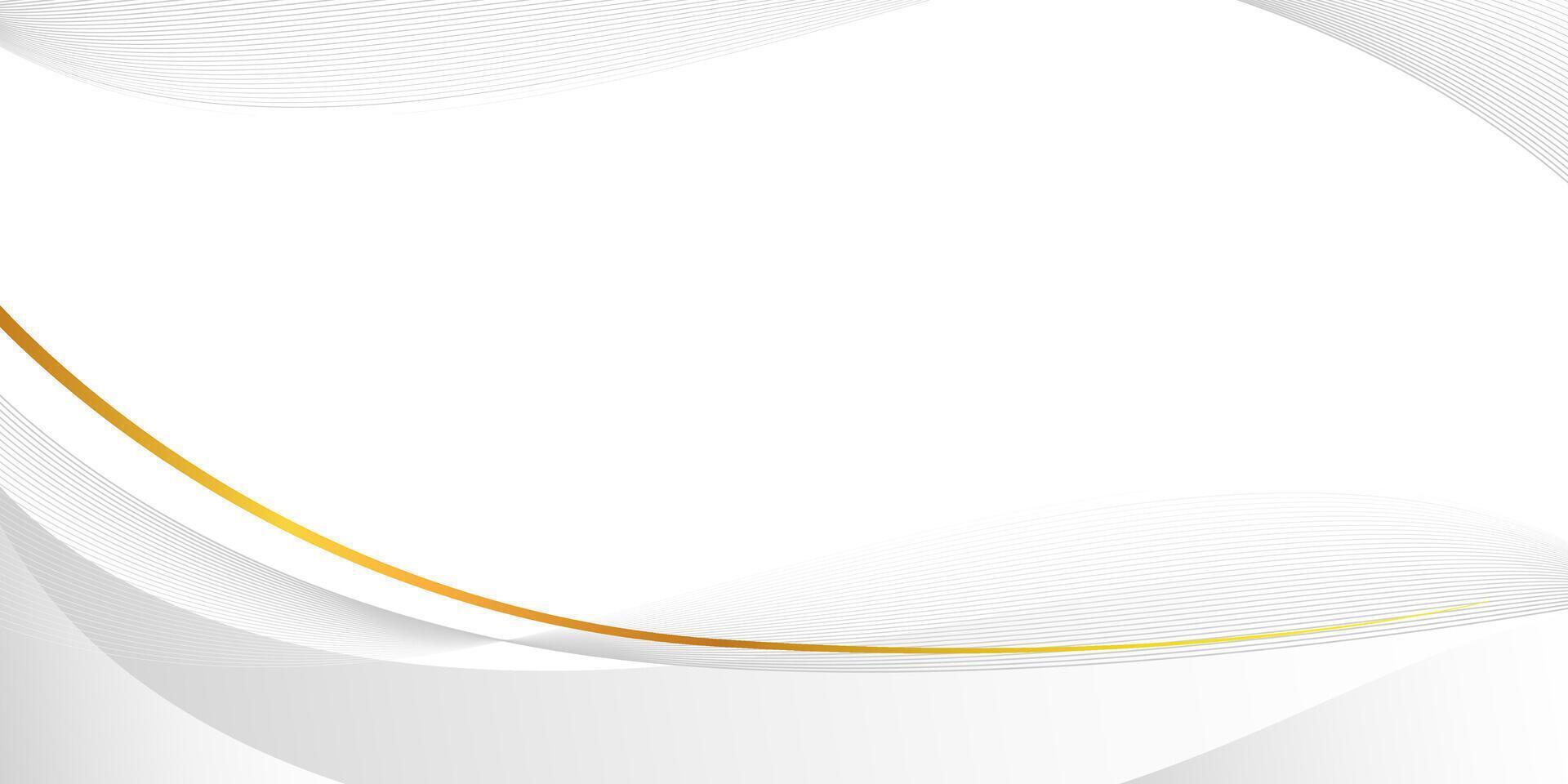 Clean White Design with Golden Arcs and Subtle Line Patterns vector