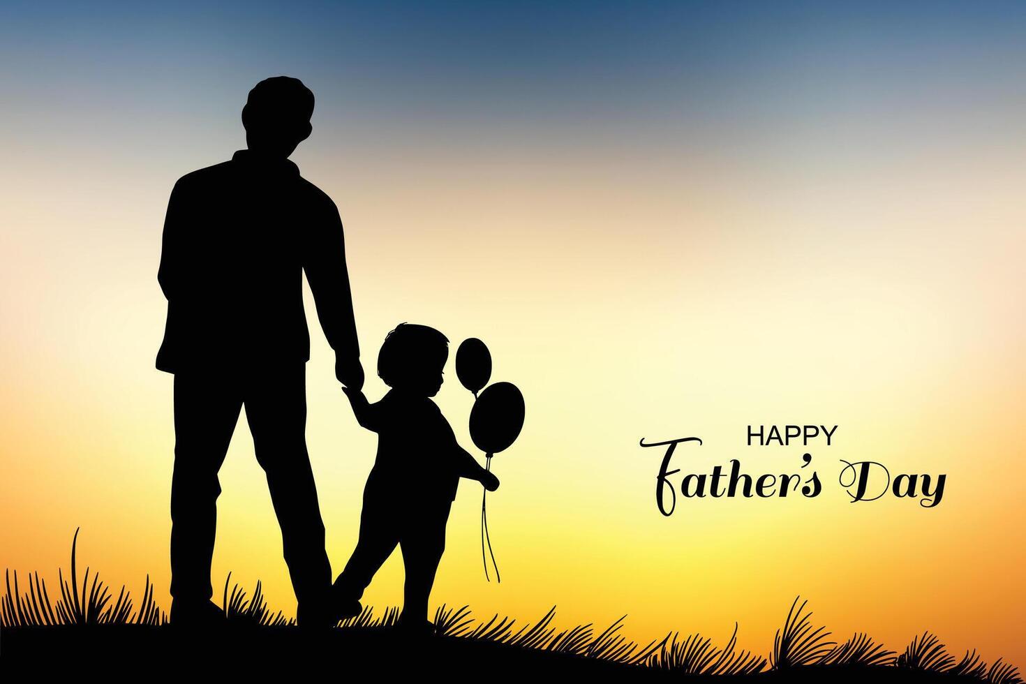 Happy fathers day card celebration for the hero of life background vector