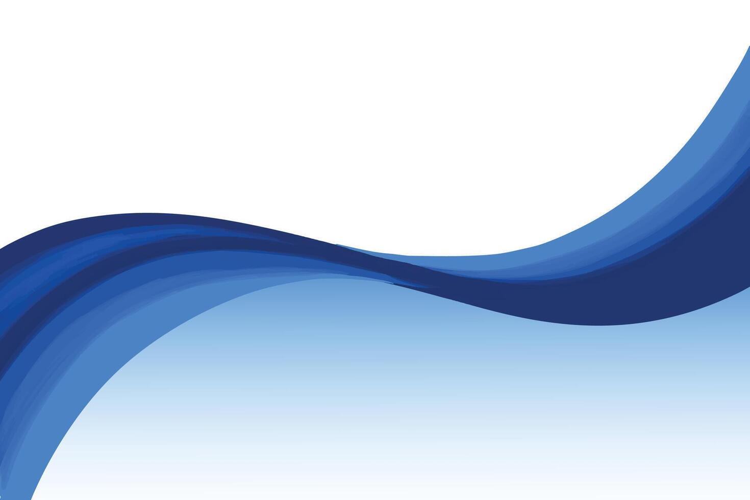 Modern creative blue flowing wave vector