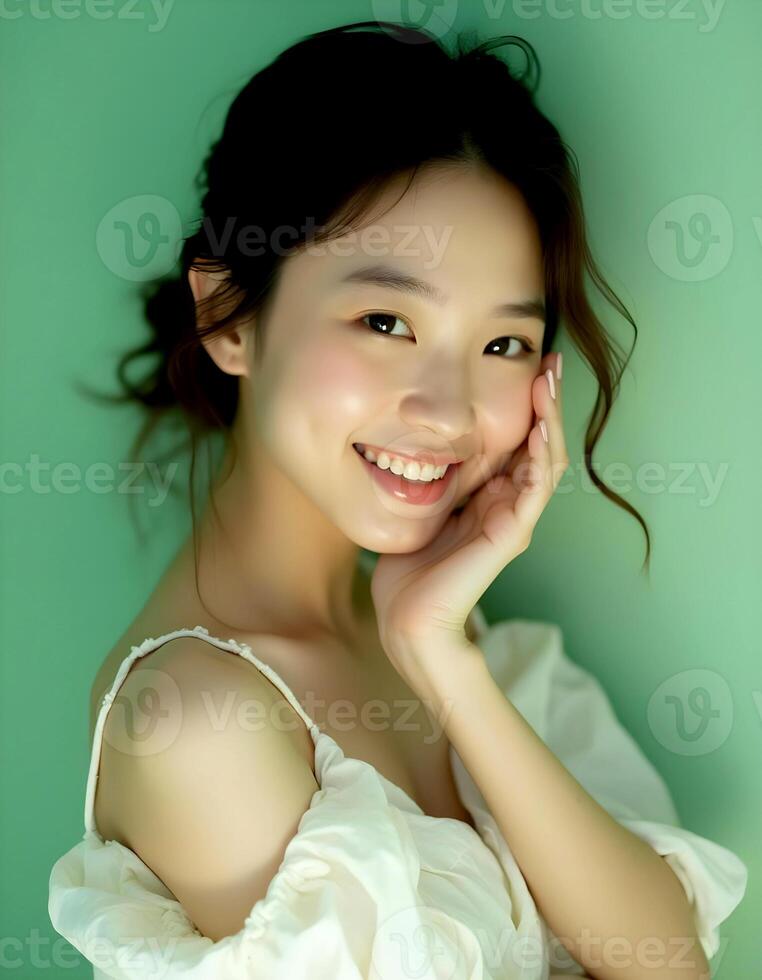 a woman smiling while posing for a photo