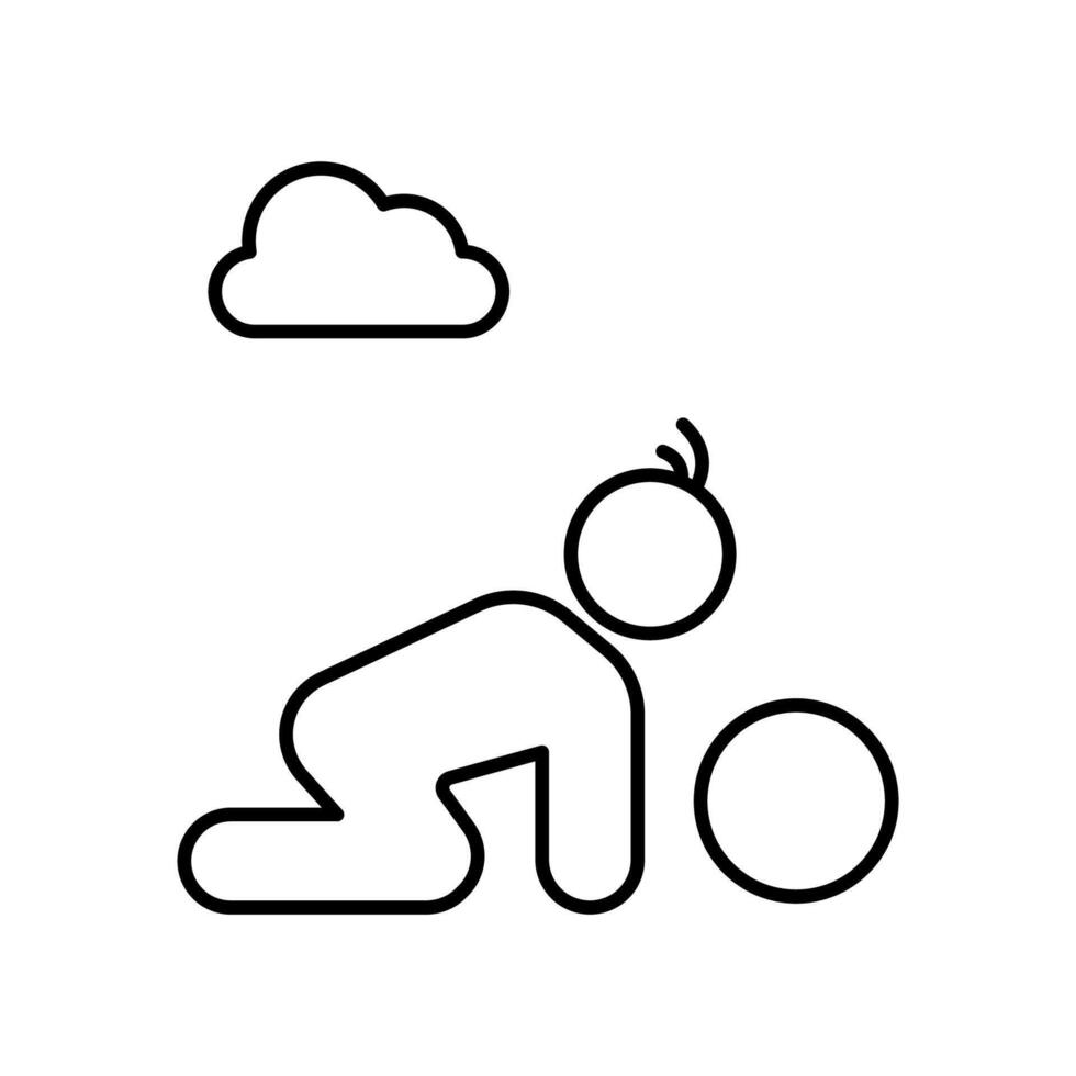 Icon a baby, isolated against a clean background. vector