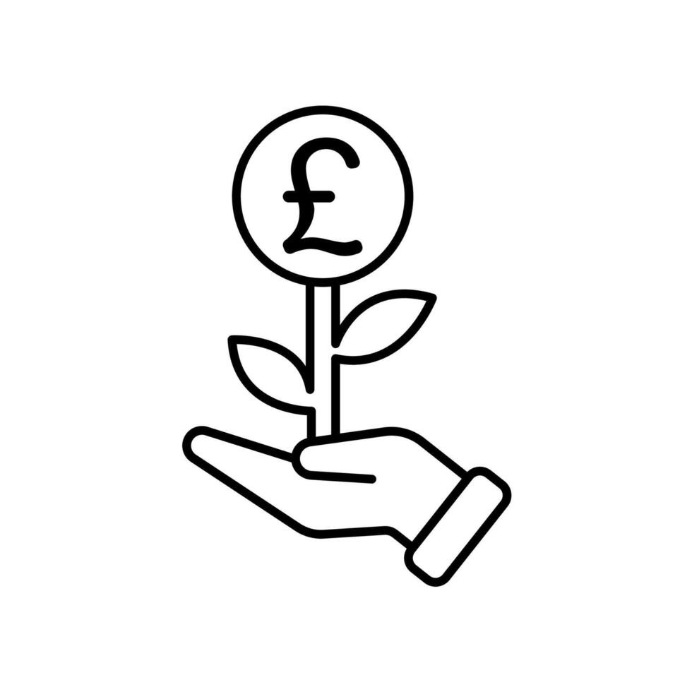 Icon a investment isolated against a clean background. vector