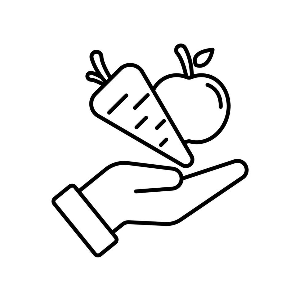 Icon a nutrition, isolated against a clean background. vector