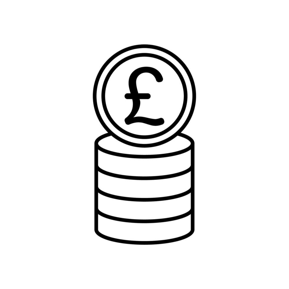 Icon a pound, isolated against a clean background vector