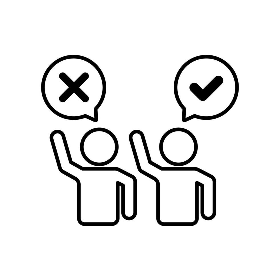 Icon a vote, isolated against a clean background. vector