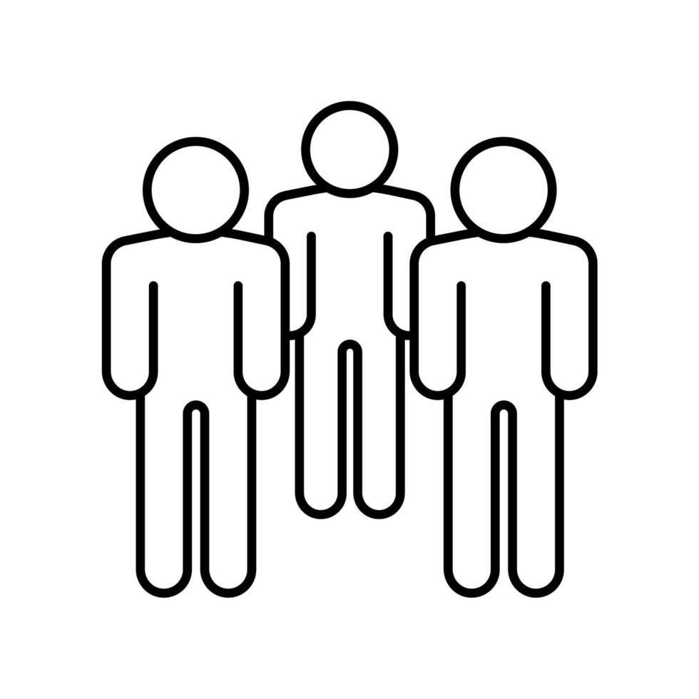 Icon a group, isolated against a clean background. vector