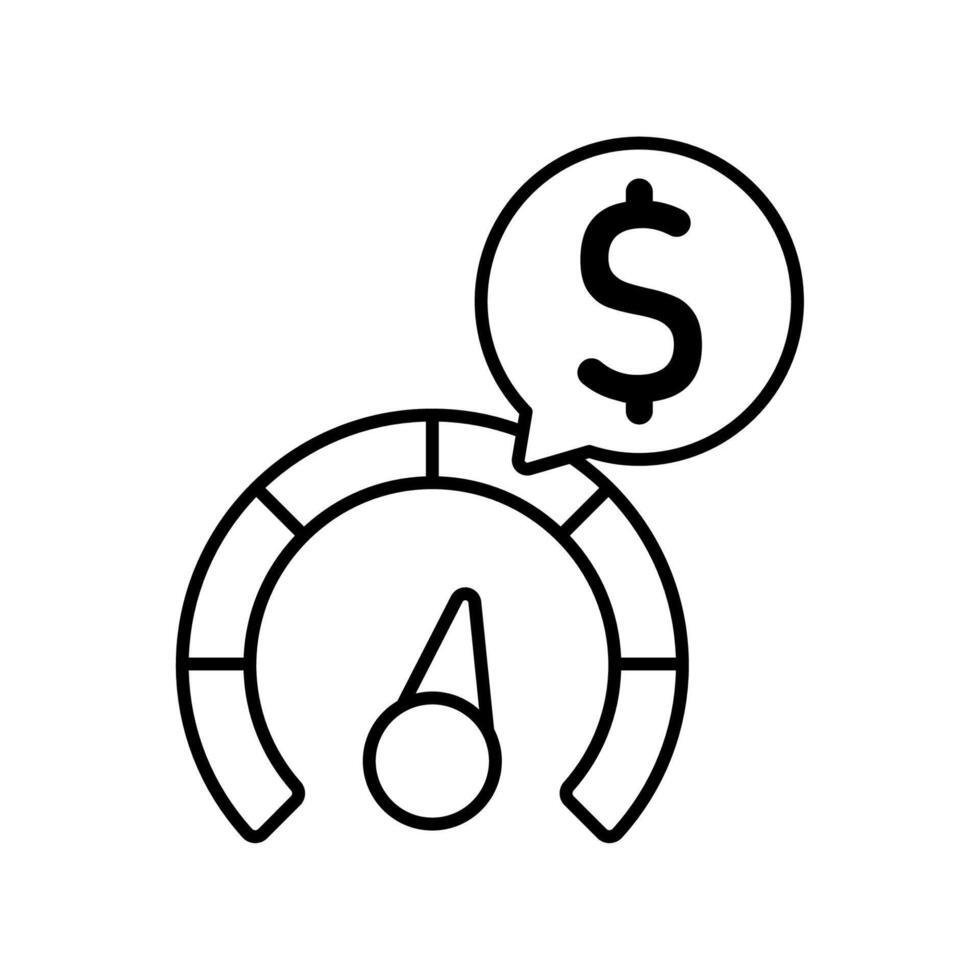 Icon a credit score, isolated against a clean background. vector
