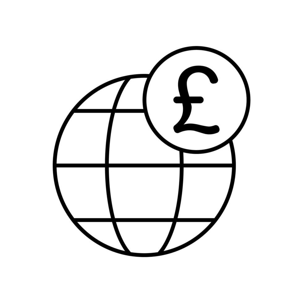 Icon a global, isolated against a clean background. vector