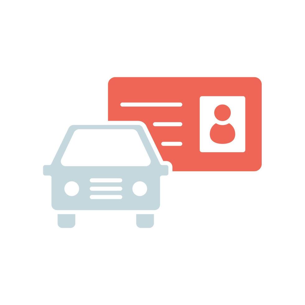 Icon a driving license, vector