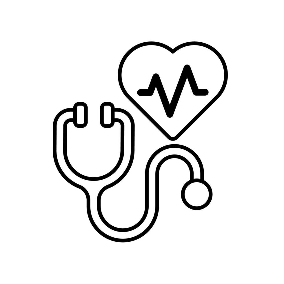 Icon a medical checkup, isolated against a clean background. vector