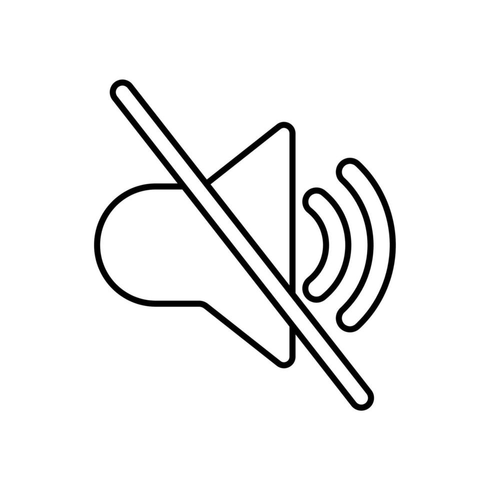 Icon a no sound, isolated against a clean background. vector
