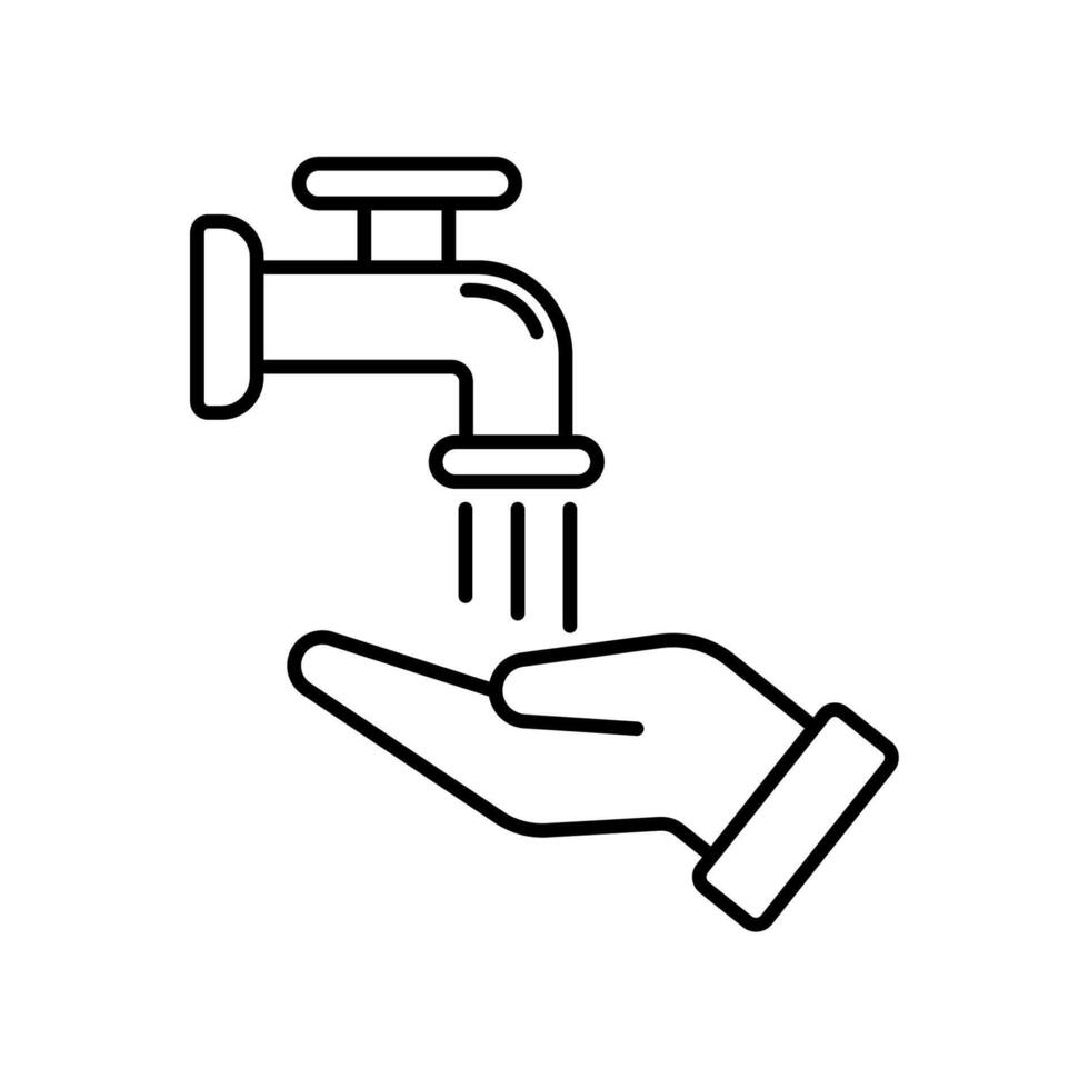 Icon a hand washing, isolated against a clean background. vector