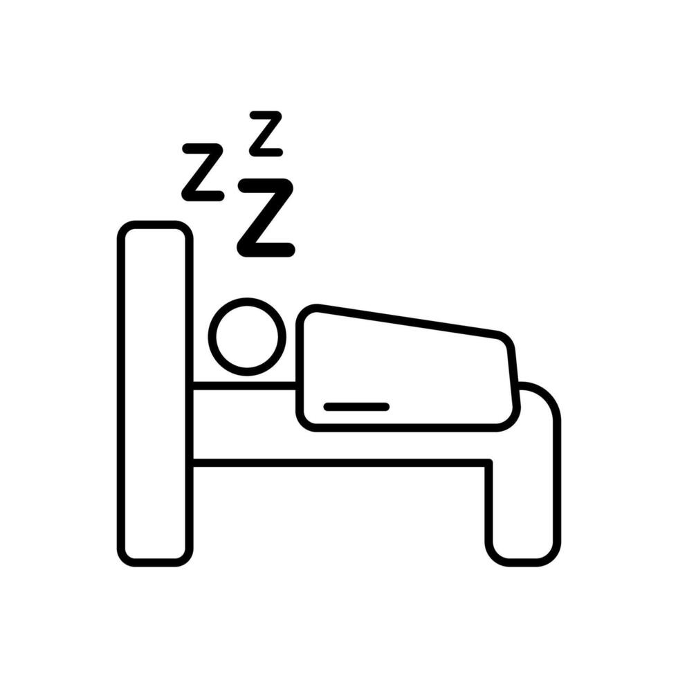 Icon a sleep well, isolated against a clean background. vector