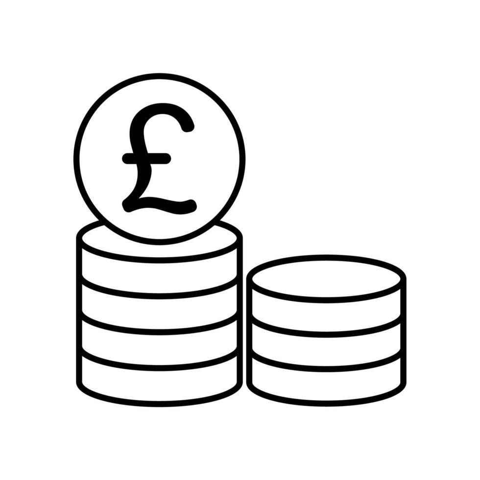 Icon a coins, isolated against a clean background. vector