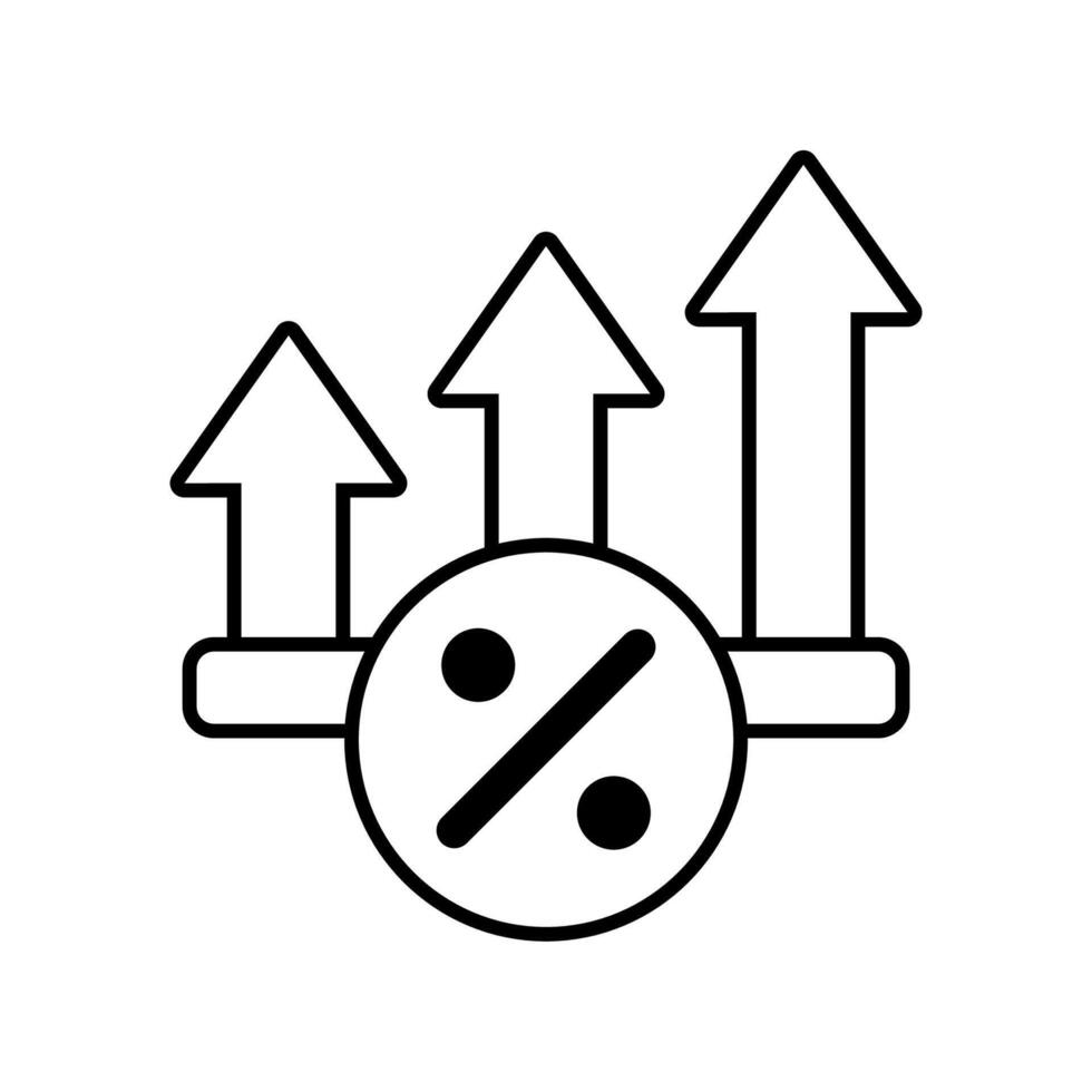 Icon a rate, isolated against a clean background. vector