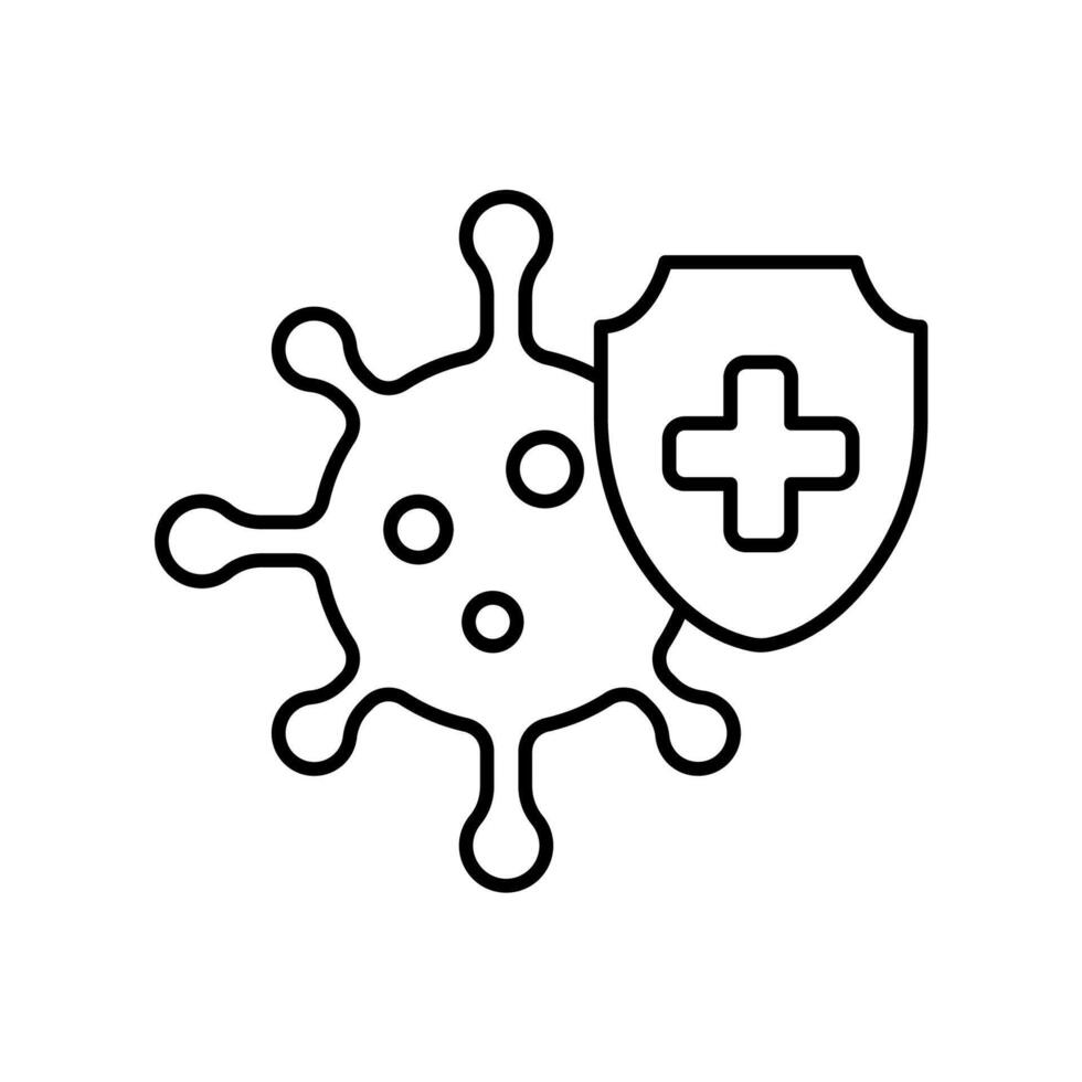 Icon a disease prevention, isolated against a clean background. vector