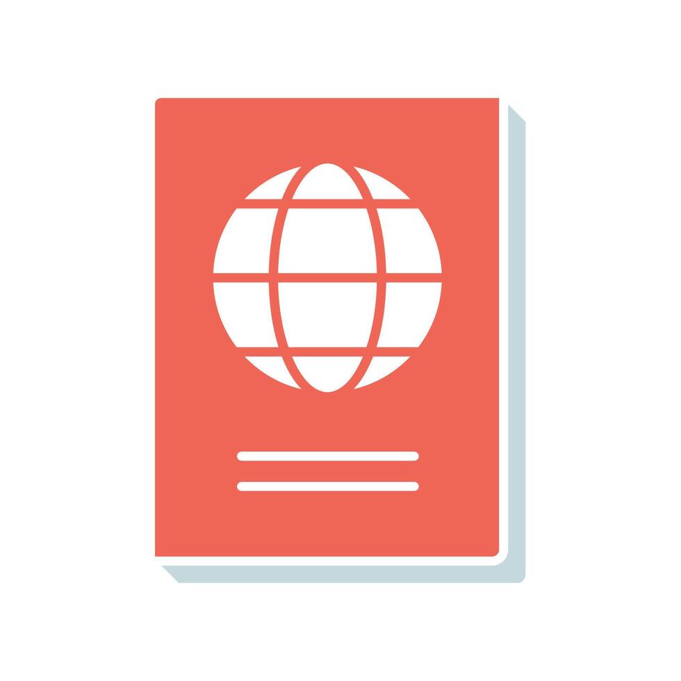 Icon a passport, isolated against a clean background. vector