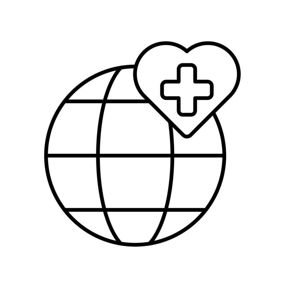 Icon a universal healthcare, isolated against a clean background. vector