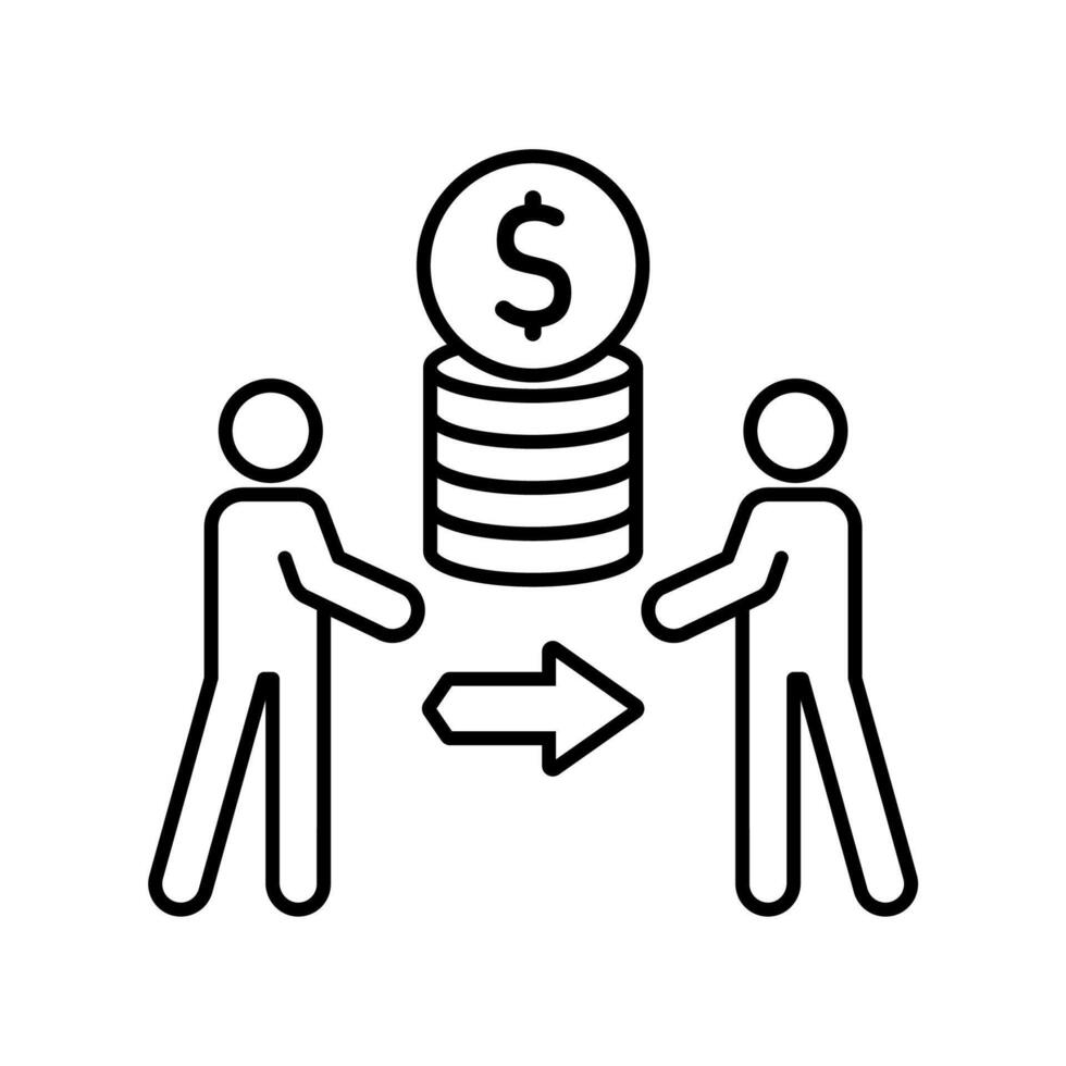 Icon a lending, isolated against a clean background. vector