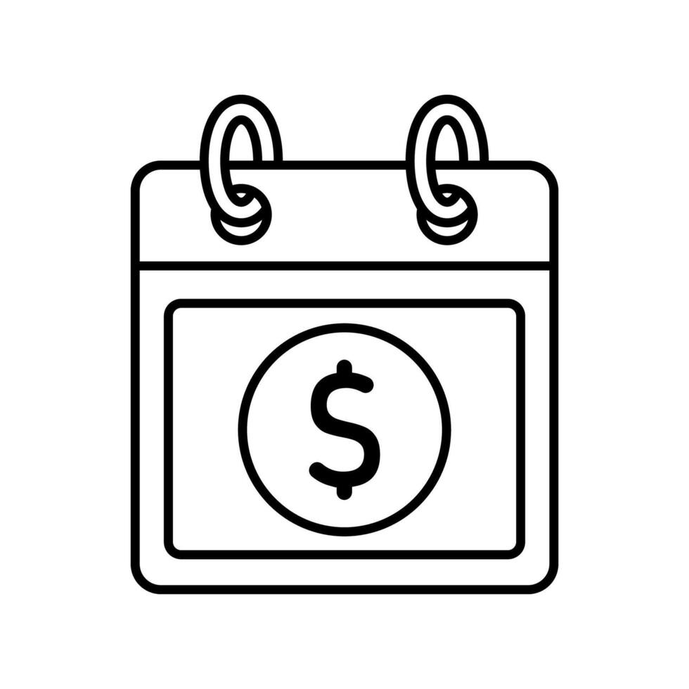 Icon a monthly payment, isolated against a clean background. vector