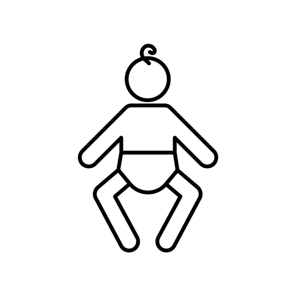 Icon a child, isolated against a clean background. vector