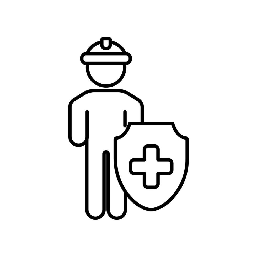 Icon a occupational safety, isolated against a clean background. vector