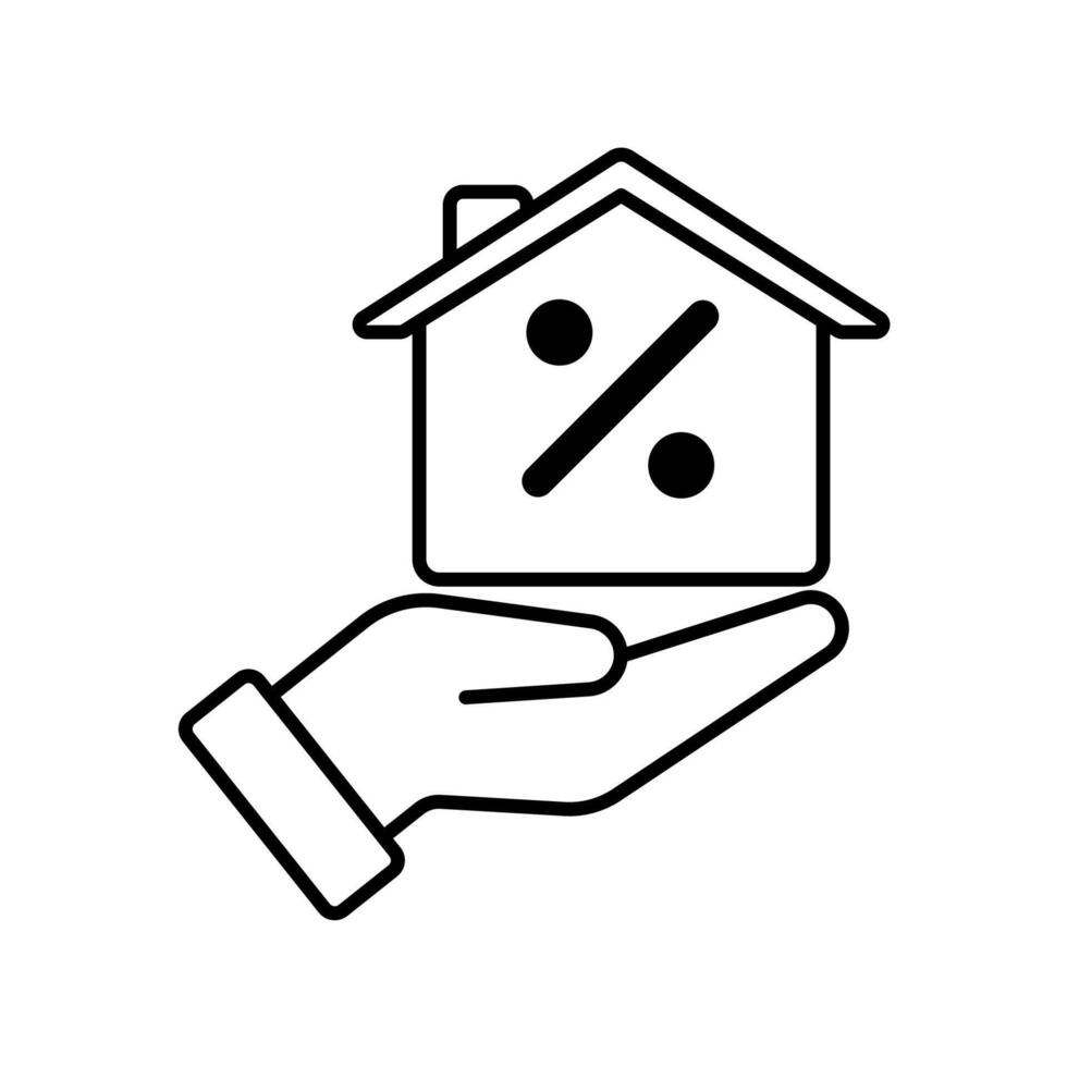 Icon a mortgage, isolated against a clean background. vector