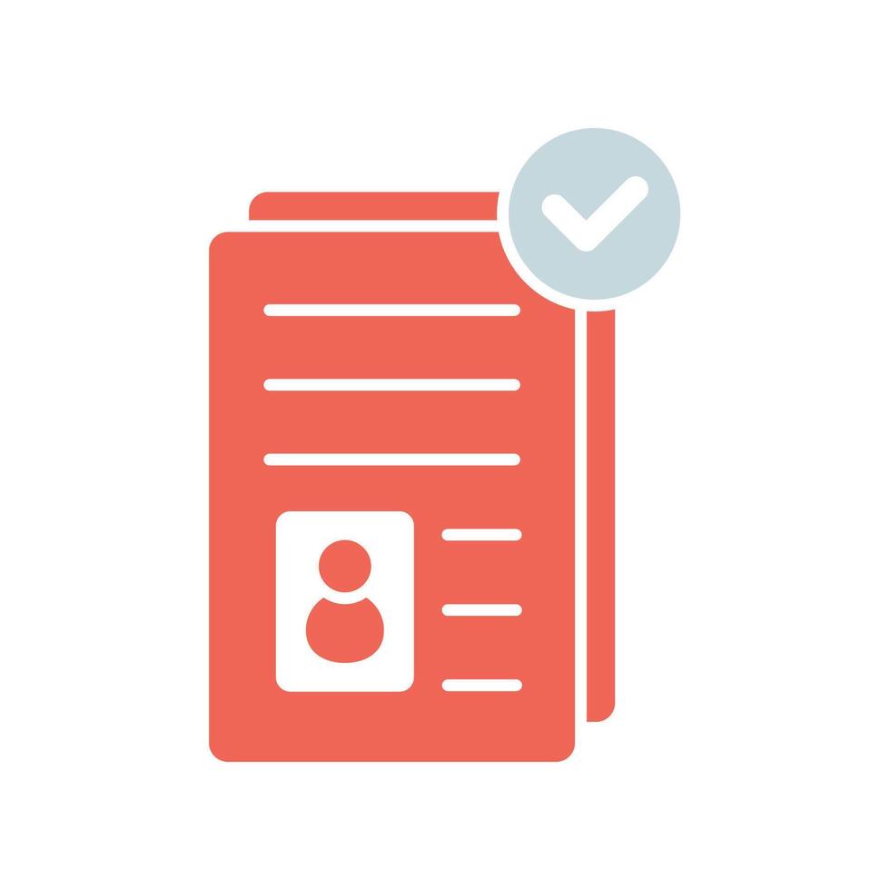Icon a employment contract, isolated against a clean background. vector