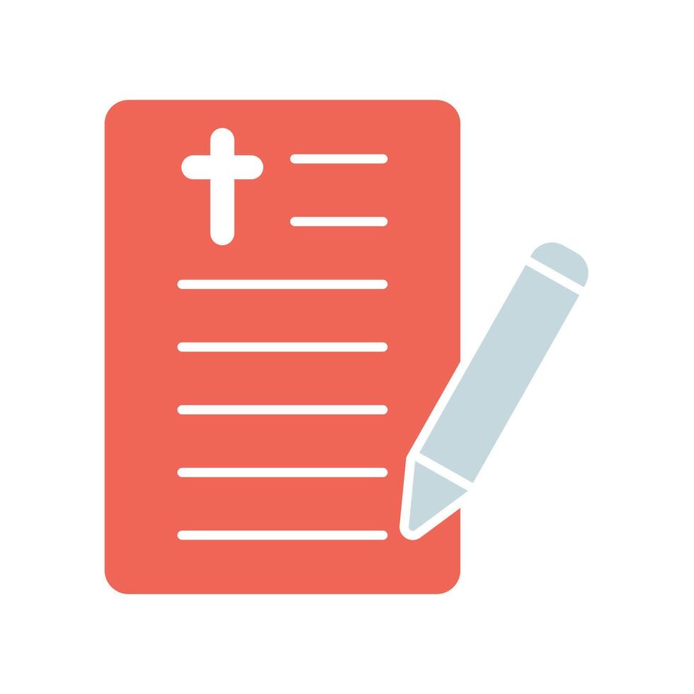 Icon a testament, isolated against a clean background. vector