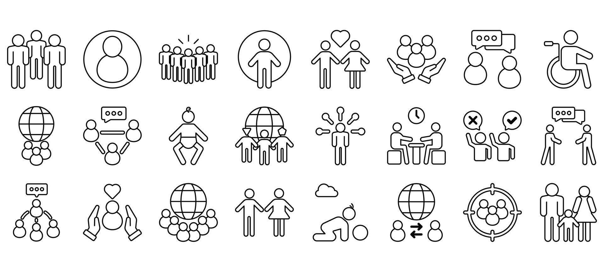 Set of people Icons vector