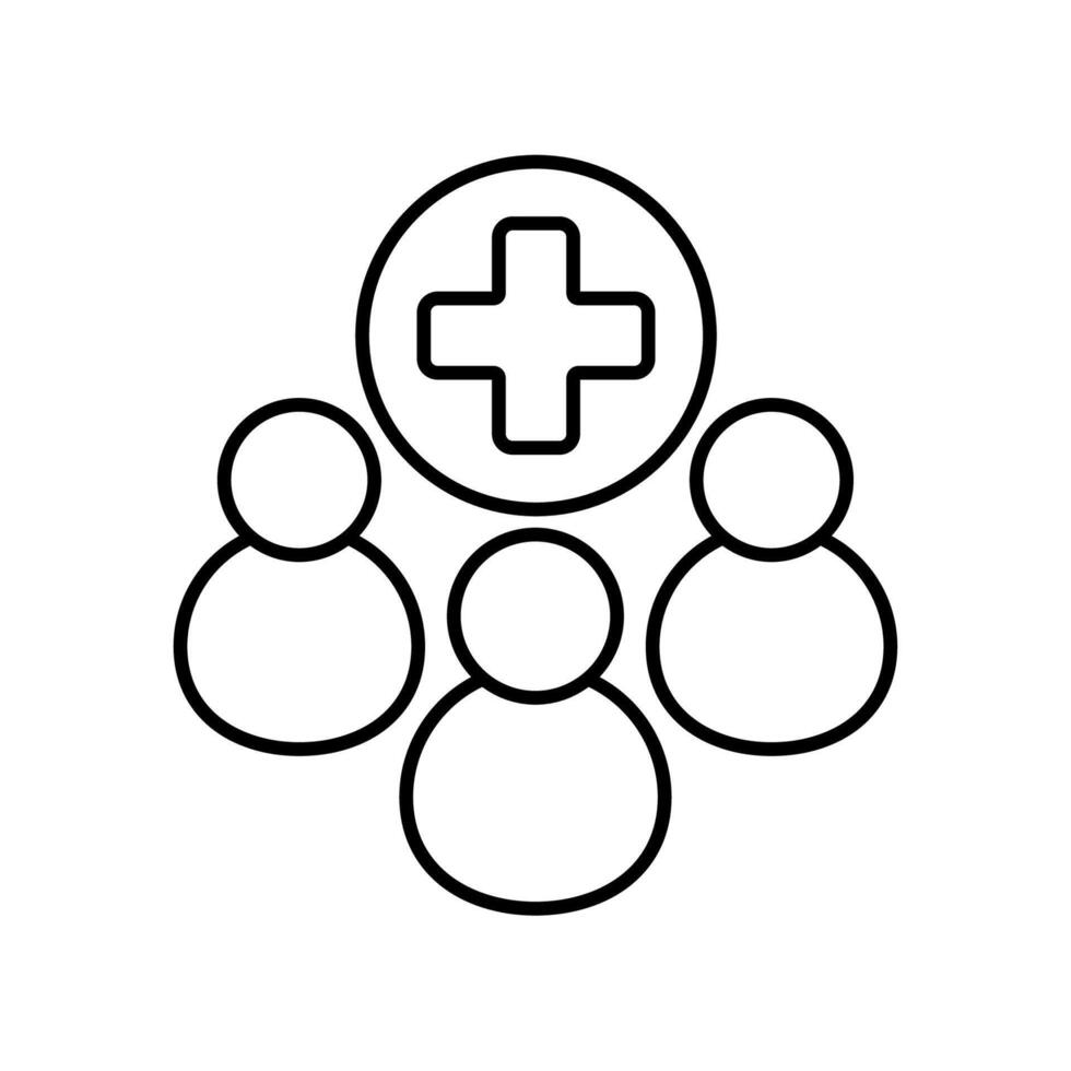 Icon a public health, isolated against a clean background. vector