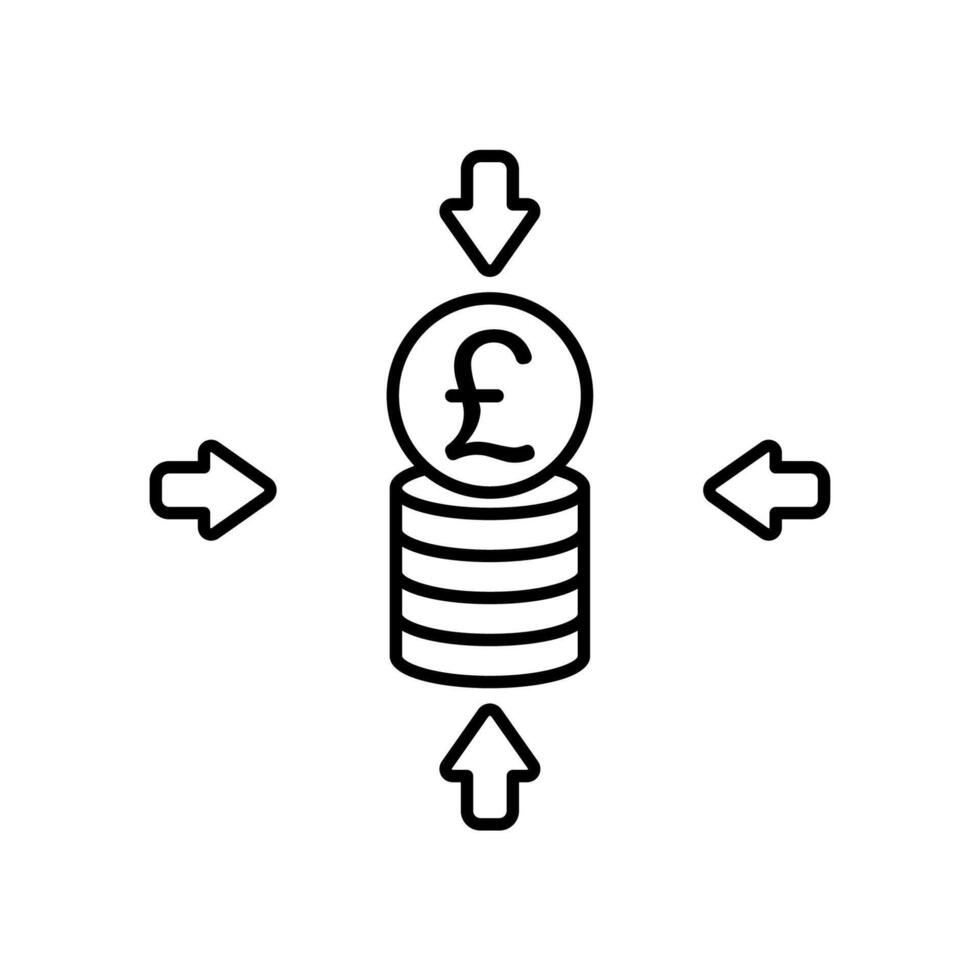 Icon a funding, isolated against a clean background. vector