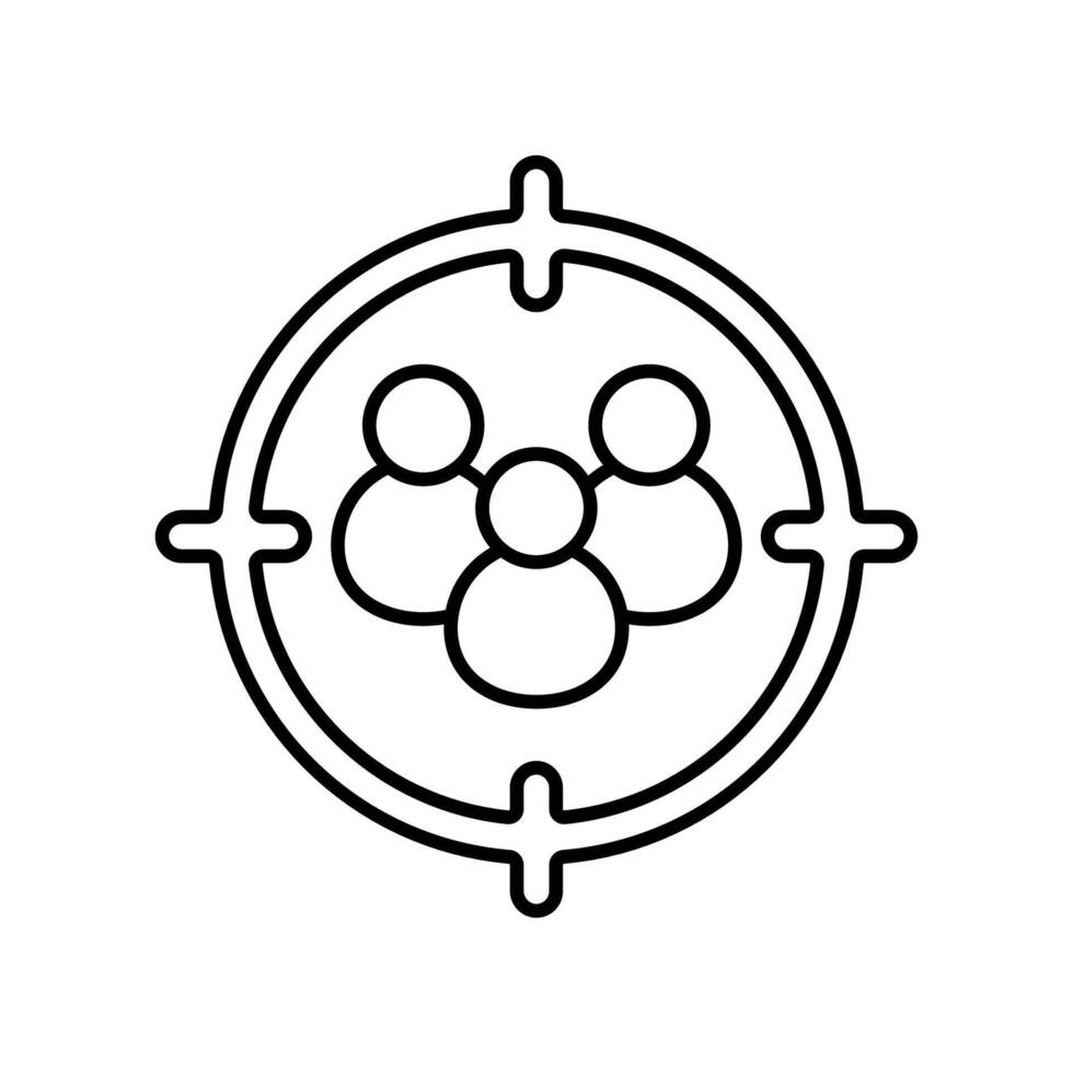 Icon a audience, isolated against a clean background. vector