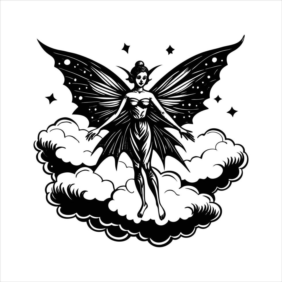 Fairy Flying Sky vector