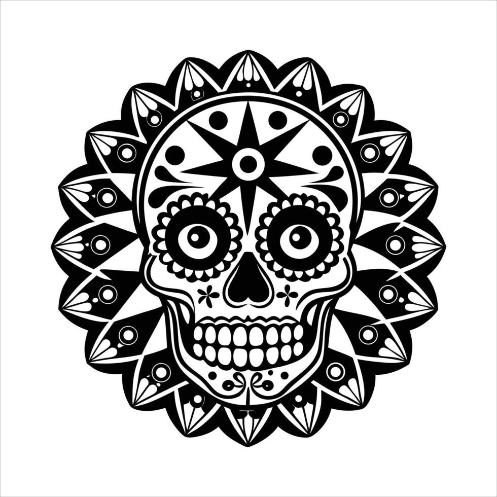 Vibrant Sugar Skull Motifs vector