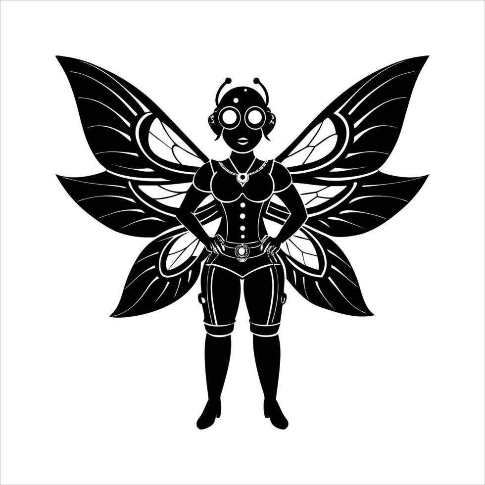 Steampunk Fairy Wings vector