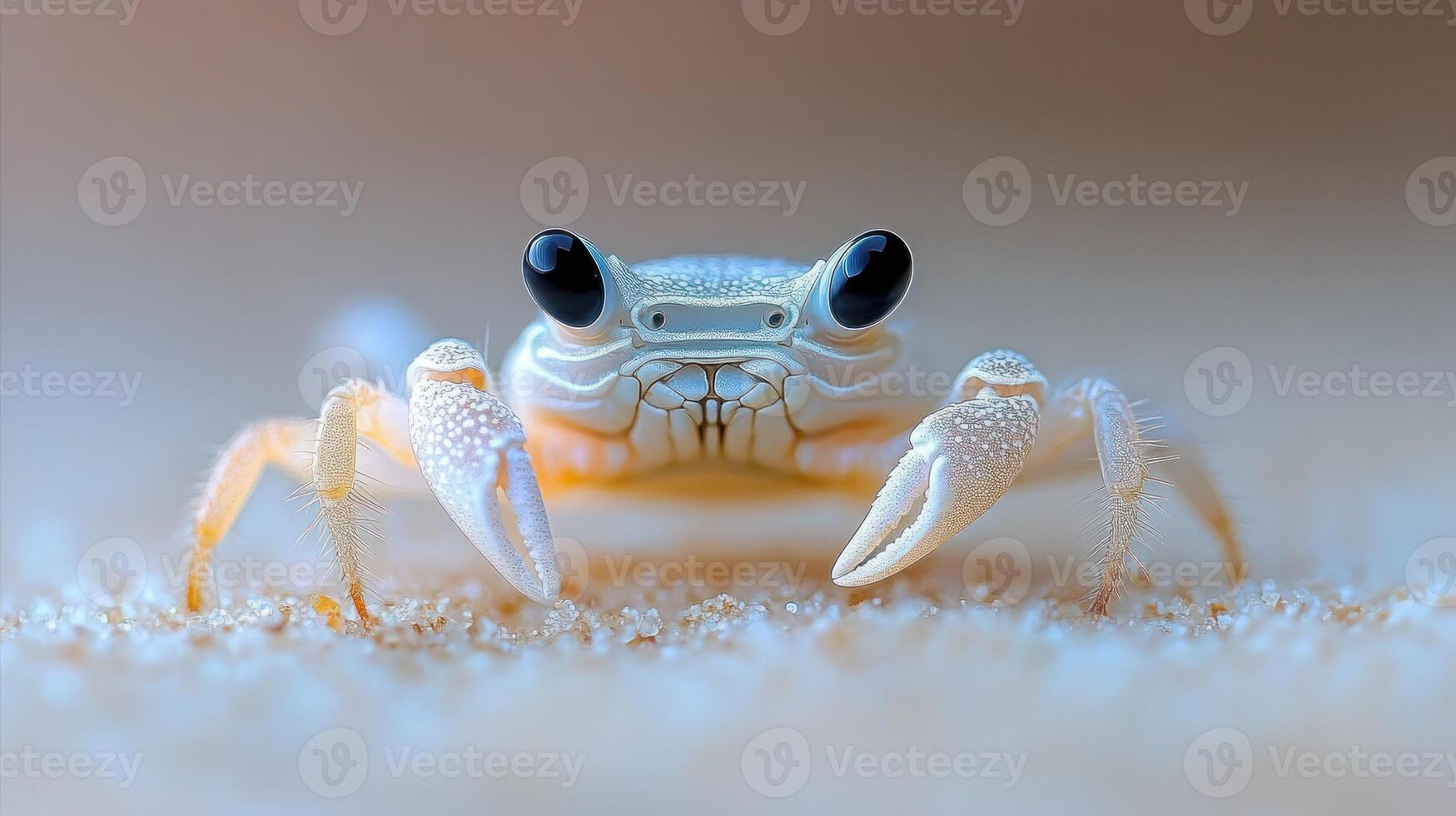 Close-up of a small, pale crab photo