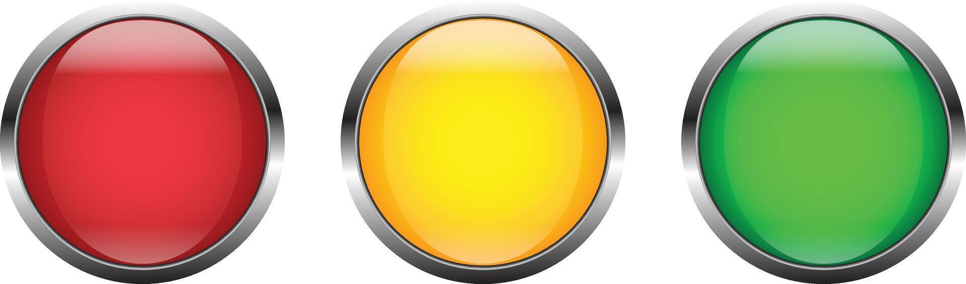 Red, green, yellow traffic signal light vector