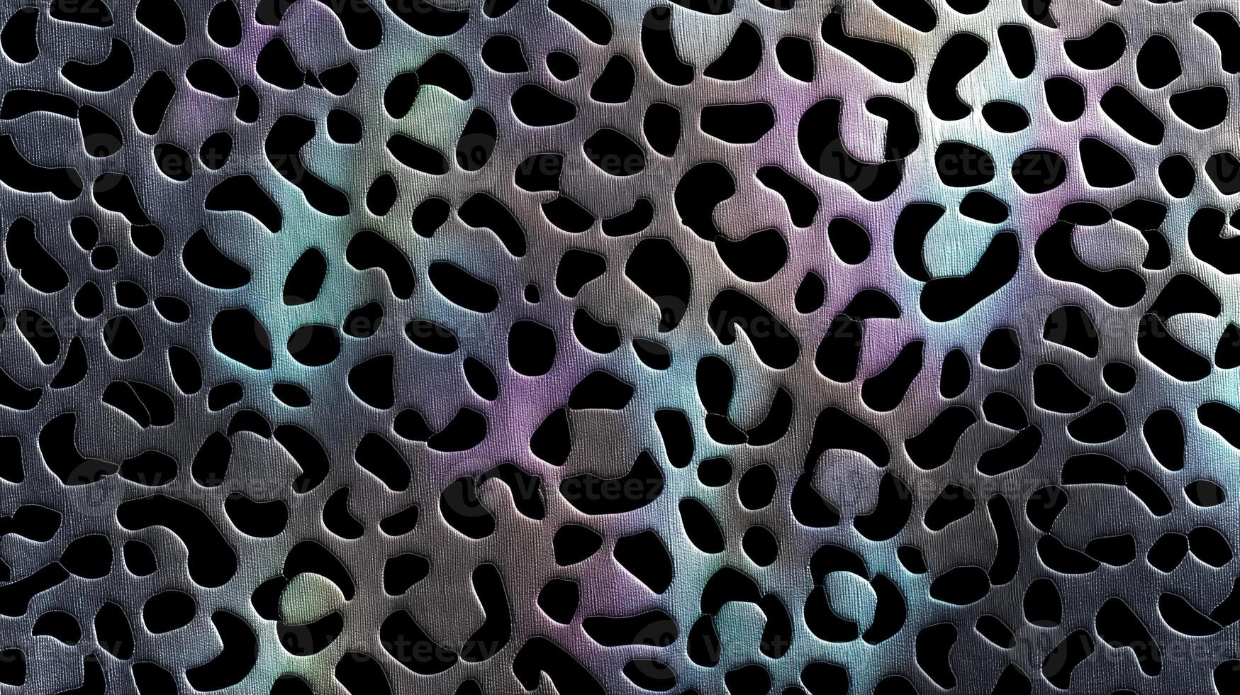 Detailed backdrop features a unique texture reminiscent of animal skin, with organic shapes hinting at eco-friendly design. photo