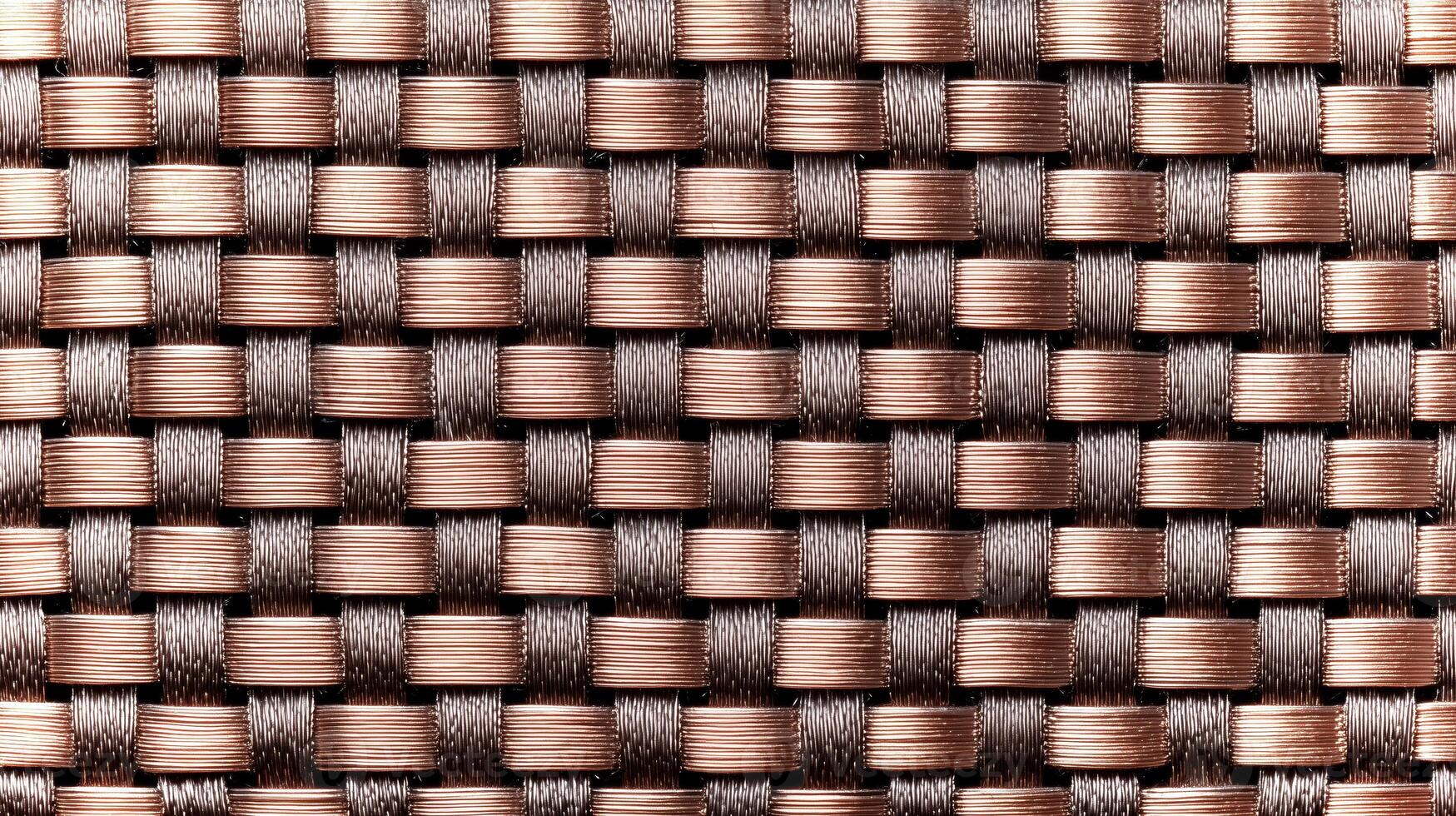 Detailed woven textile displays a harmonious blend of soft earth tones, suitable for various eco-friendly mockups or backgrounds, presenting a calm visual effect. photo