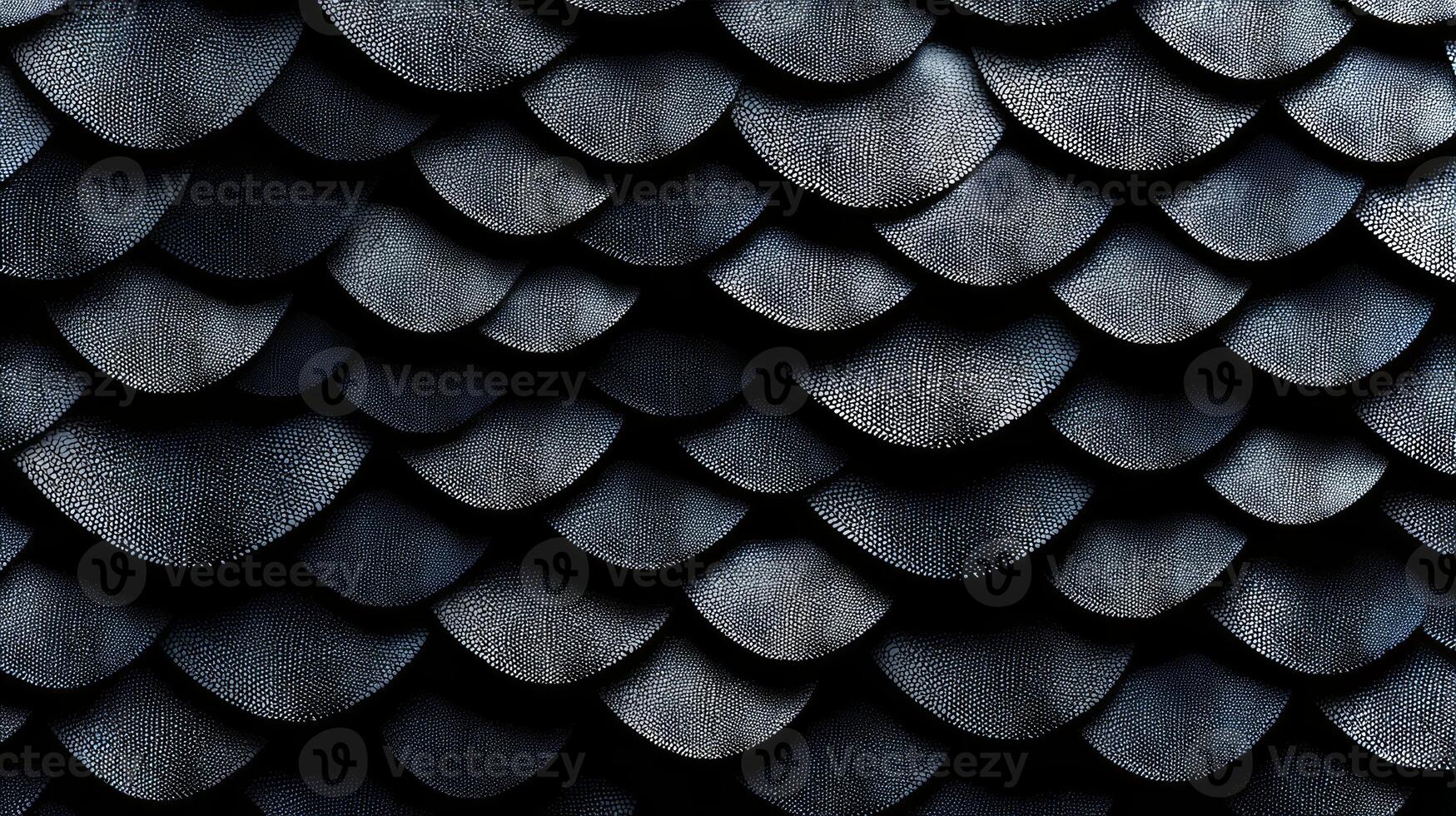 Textured scales in dark shades form a visually appealing backdrop suitable for showcasing design projects or eco-themed concepts. photo