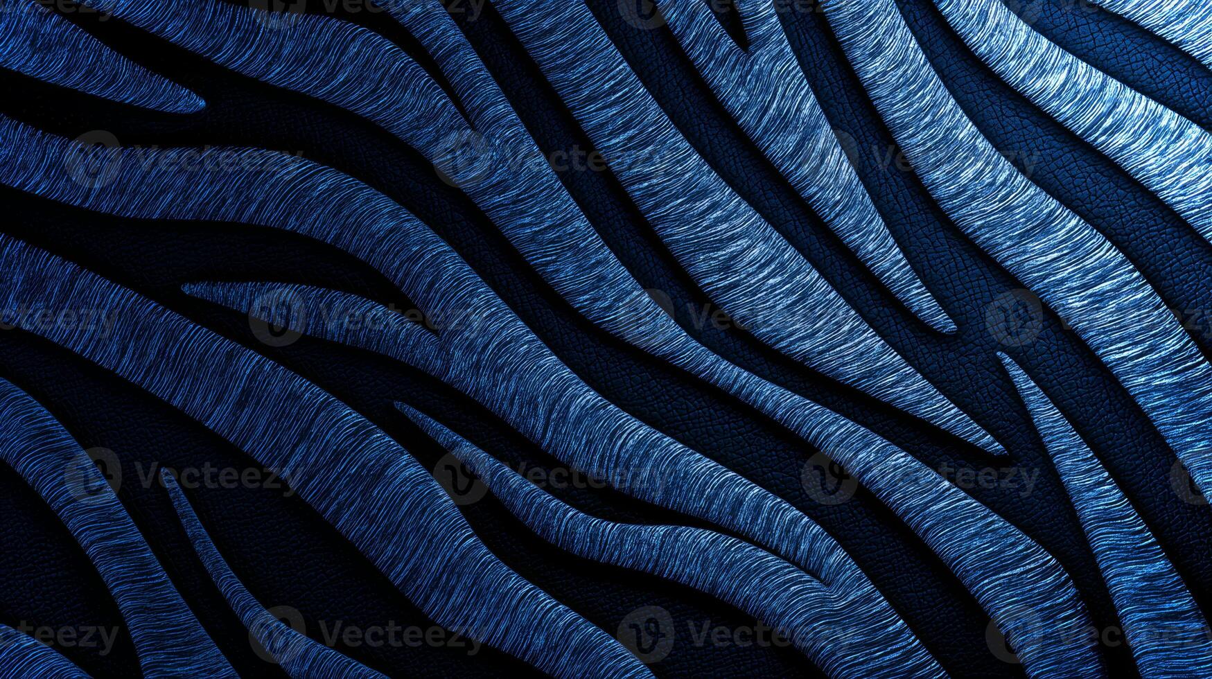 A detailed texture of blue zebra skin creates a unique background, ideal for eco-friendly designs and artistic mockups, showcasing flowing lines and depth. photo