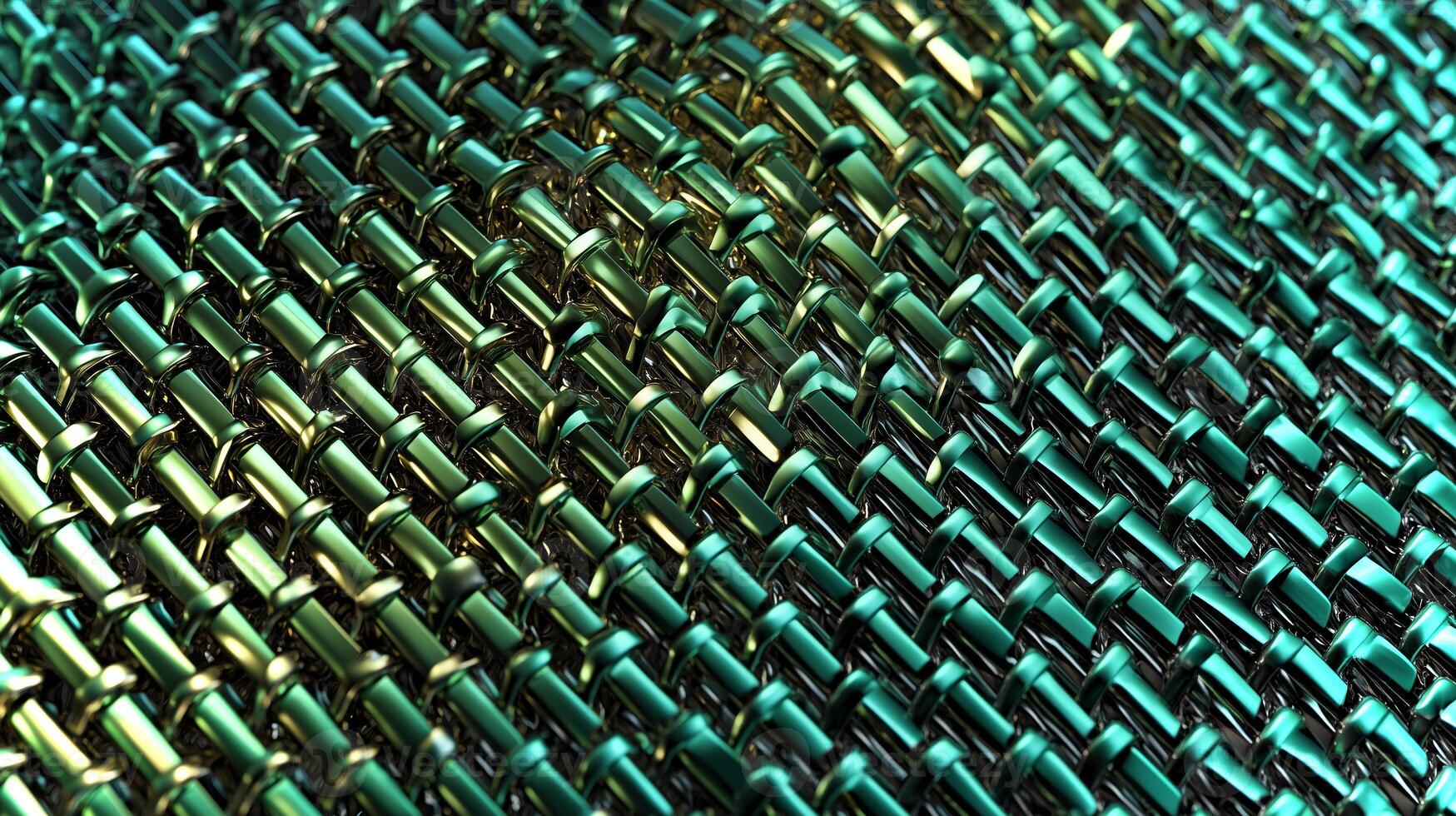 A vibrant green textured background features an intricate woven design, offering a stylish backdrop for diverse creative projects and presentations. photo