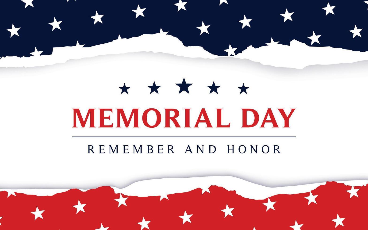 Memorial Day Illustration. US Memorial Day Background, Remember and Honor vector