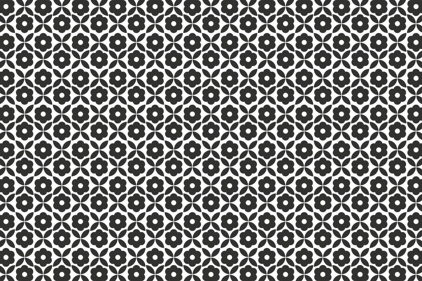 black and white geometric flower background abstract vector