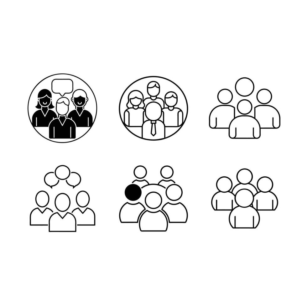 Group Conversation Icon Chat, Discussion, and Communication Symbol Illustration vector