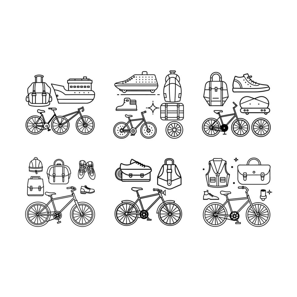 Stylish Cruiser Commuter Bicycle Illustration Urban Cycling Icon vector