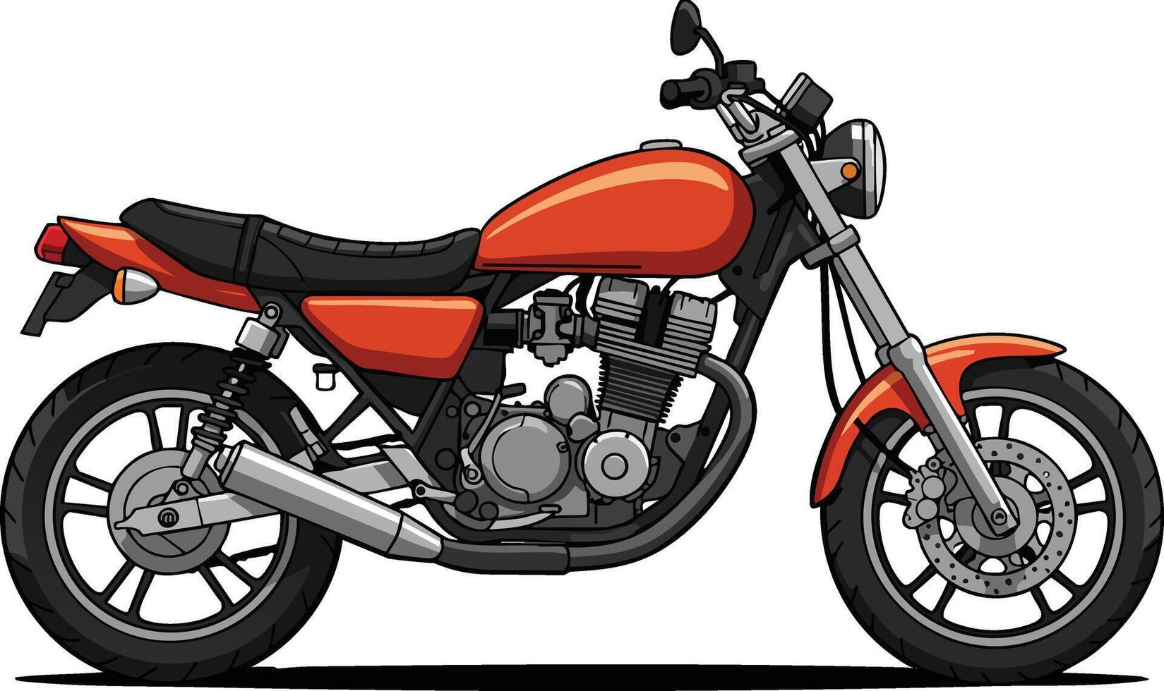 Orange Motorcycle HD Image vector
